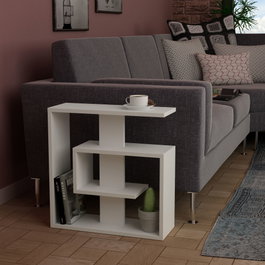 Hanah Home Saly - Mesa auxiliar blanca